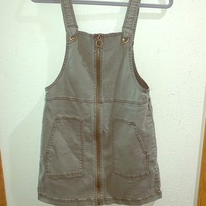 overall mini dress